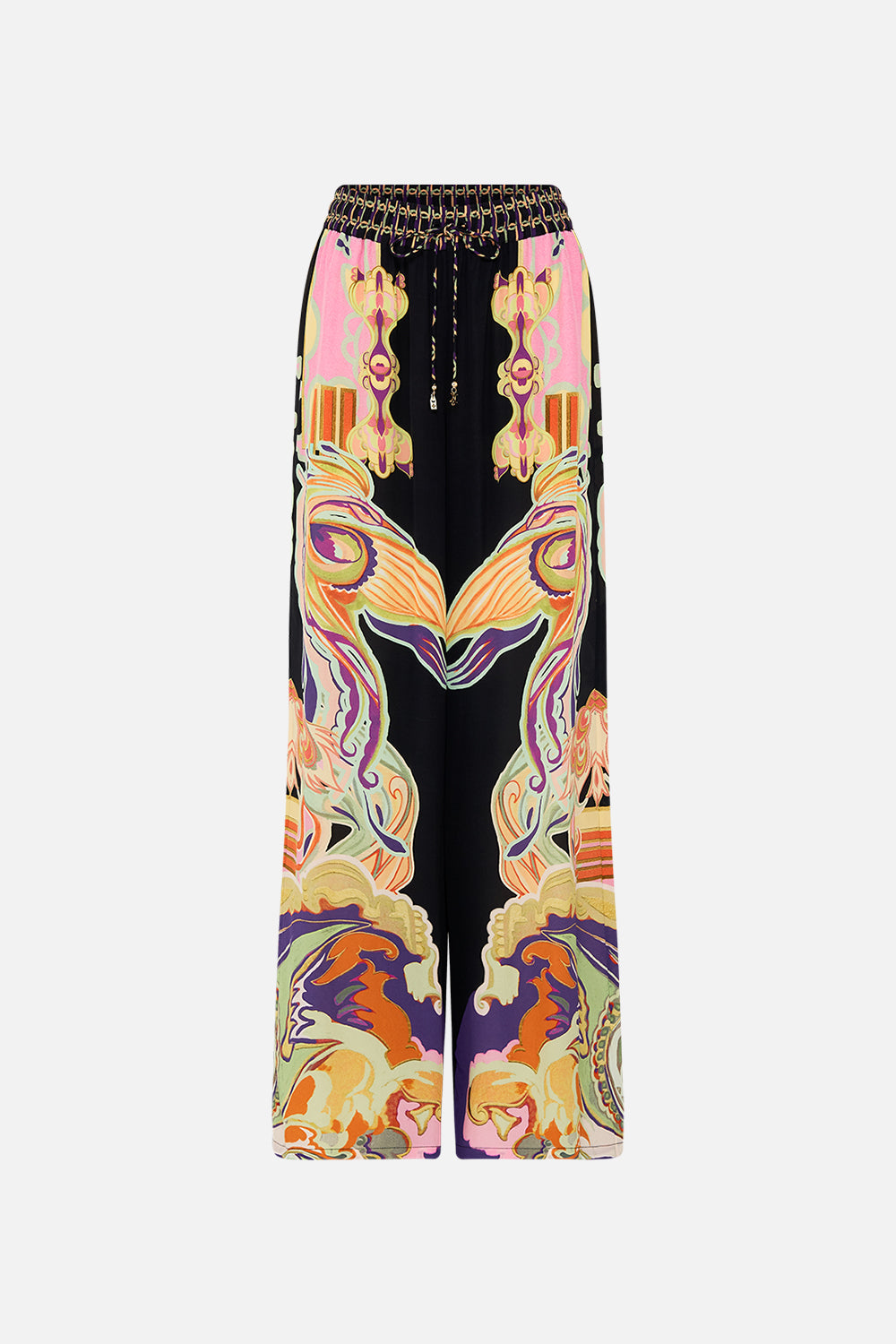 CAMILLA silk pants in Club Cinemania print