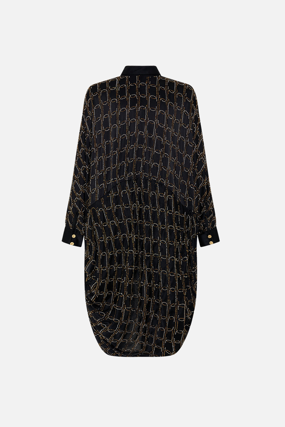 CAMILLA dra[ped back top in Film Diva print