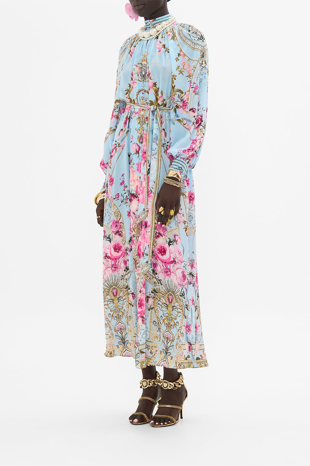 CAMILLA midi shirt dress in Down The Garden Path print