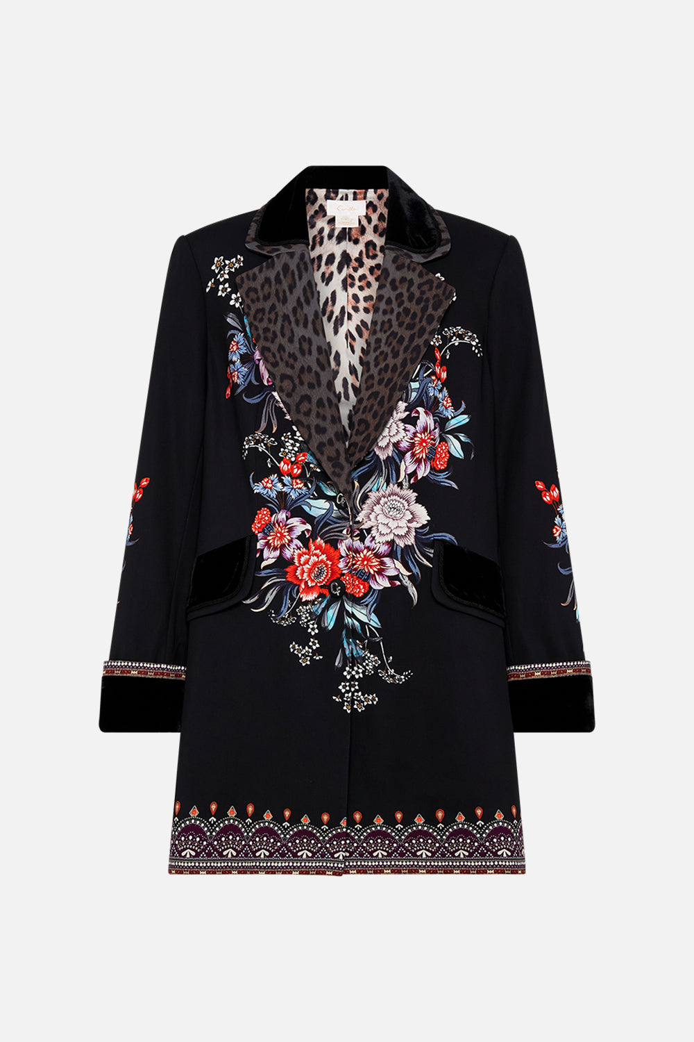 CAMILLA mid length coat in Volendam Dolls print