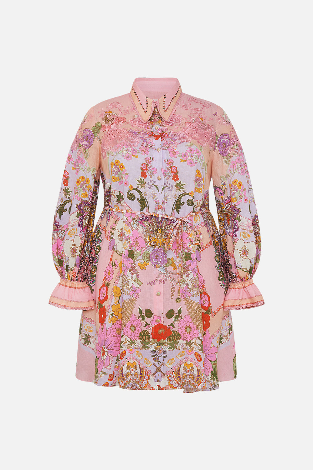 CAMILLA floral shift shirt dress in Clever Clogs print