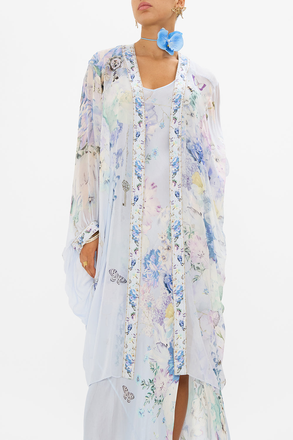 CAMILLA coocon knit layer in Butterfloria