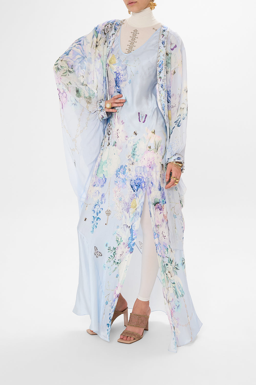 CAMILLA coocon knit layer in Butterfloria