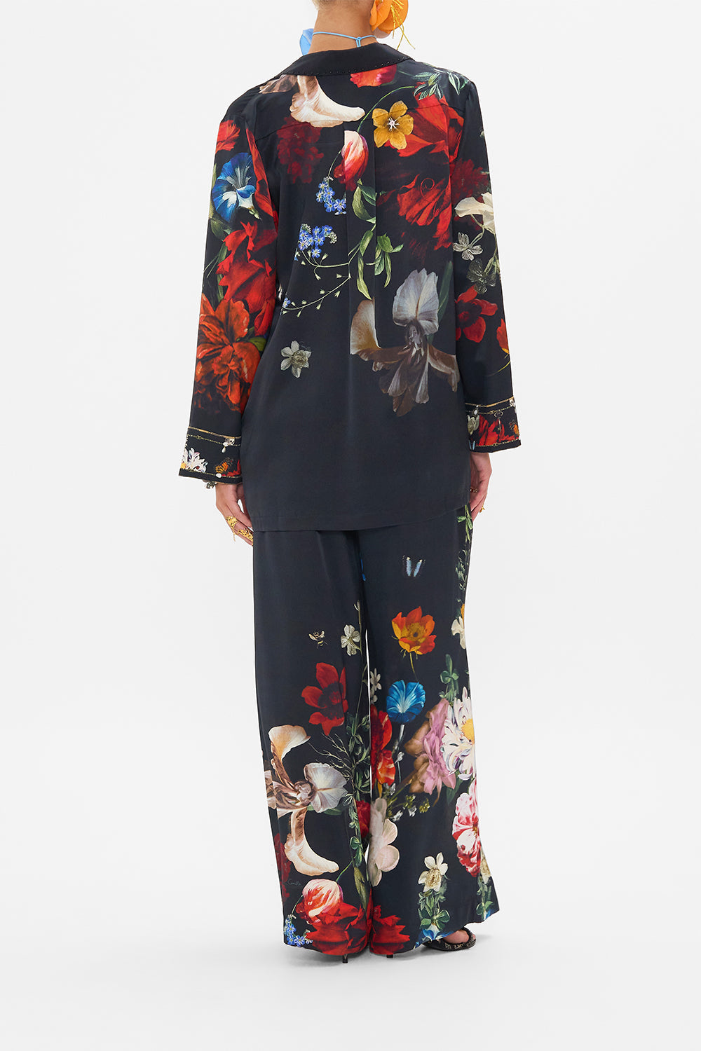 CAMILLA silk jacket in A Still Life print