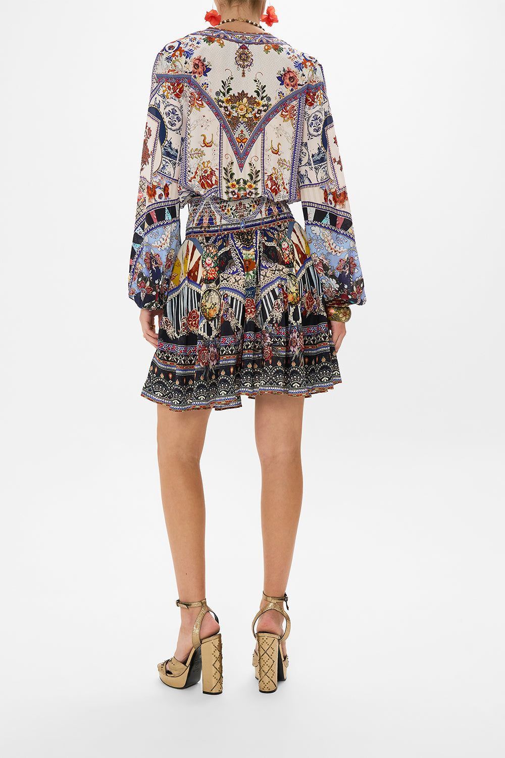CAMILLA mini dress in My Folk Art Heart print