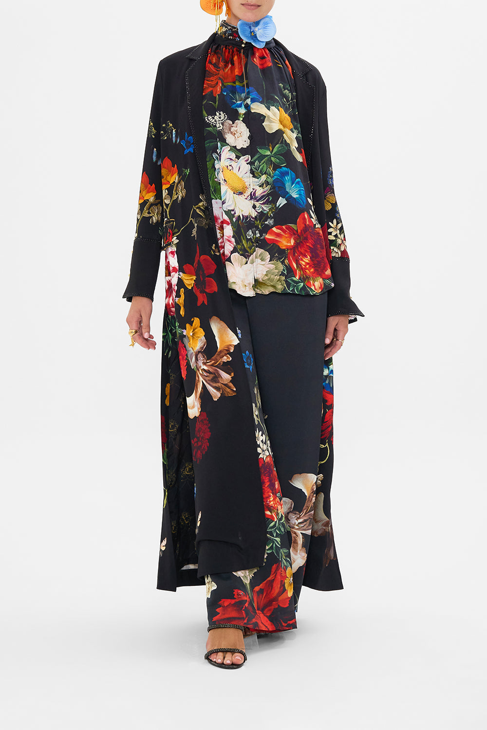 CAMILLA silk shirt in A Still Life print
