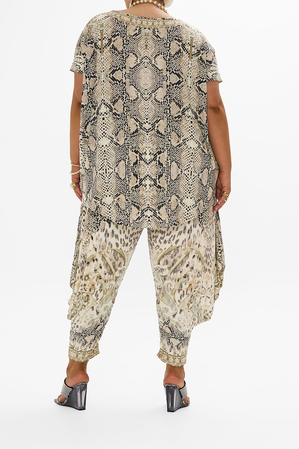 JERSEY RIB DRAPE PANT WITH POCKETS LOOKING GLASS HOUSES