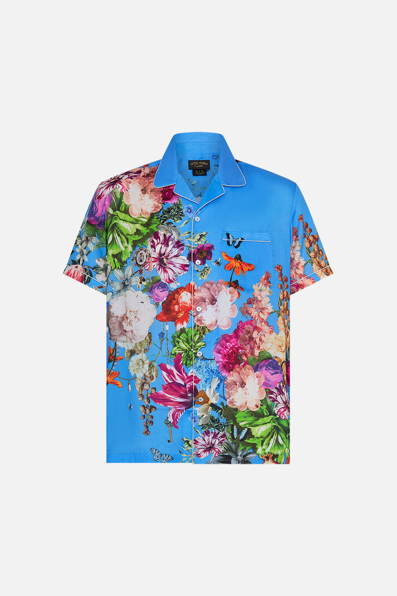 SHORT SLEEVE CAMP COLLARED SHIRT TEMPLE OF LIGHT