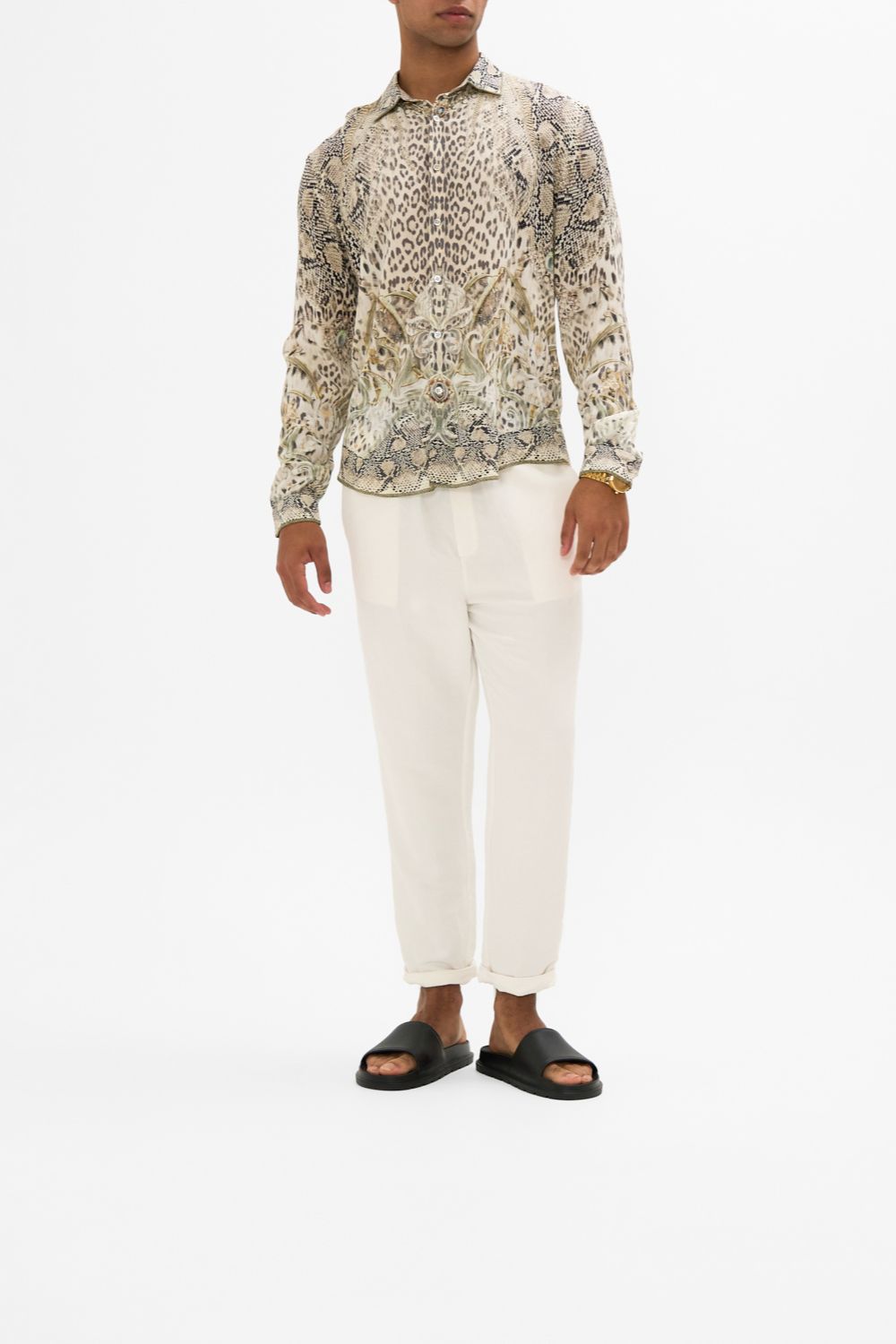 COLLARED LONG SLEEVE SHIRT LOOKING GLASS HOUSES