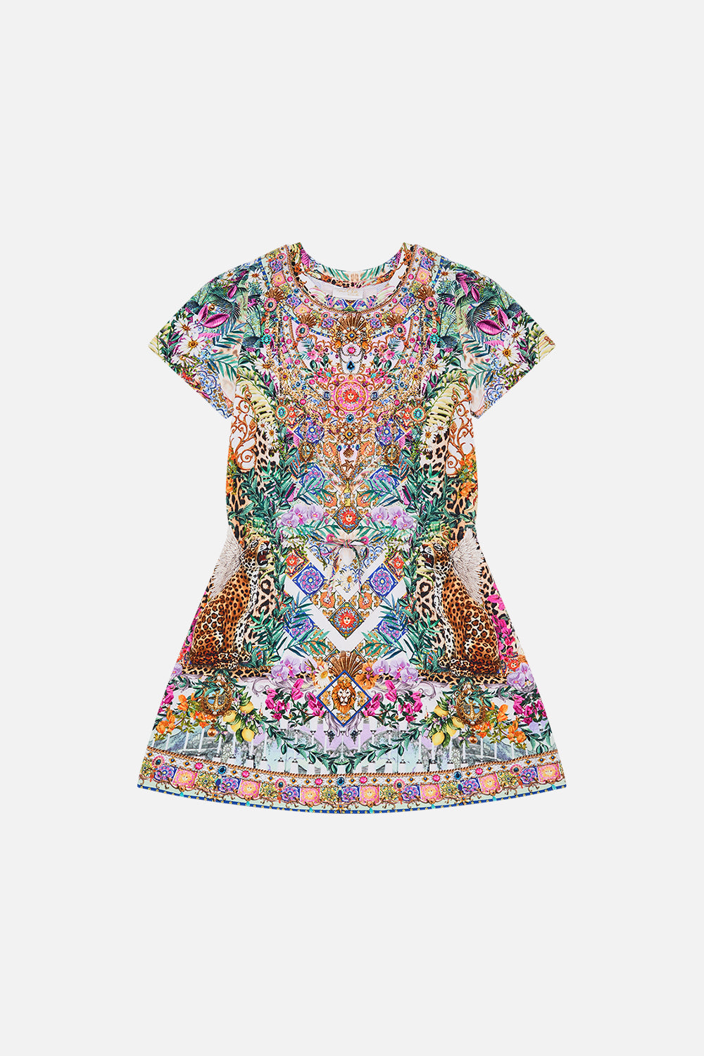 Product view of Milla By CAMILLA kids floral dt shirt dress in Flowers Of Neptune print