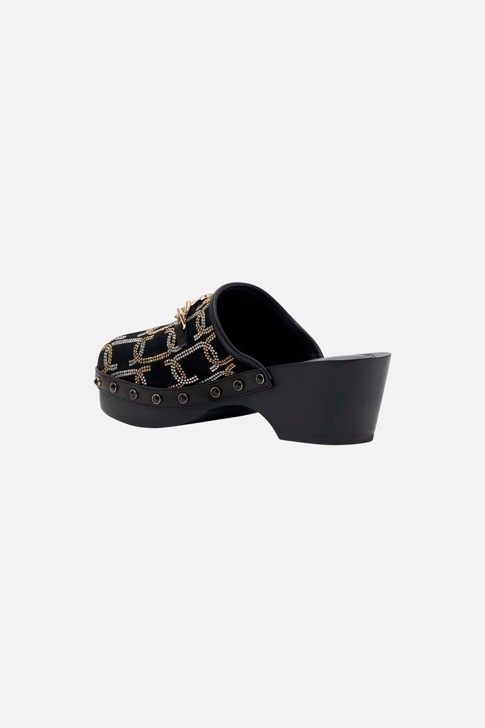 CAMILLA black clogs
