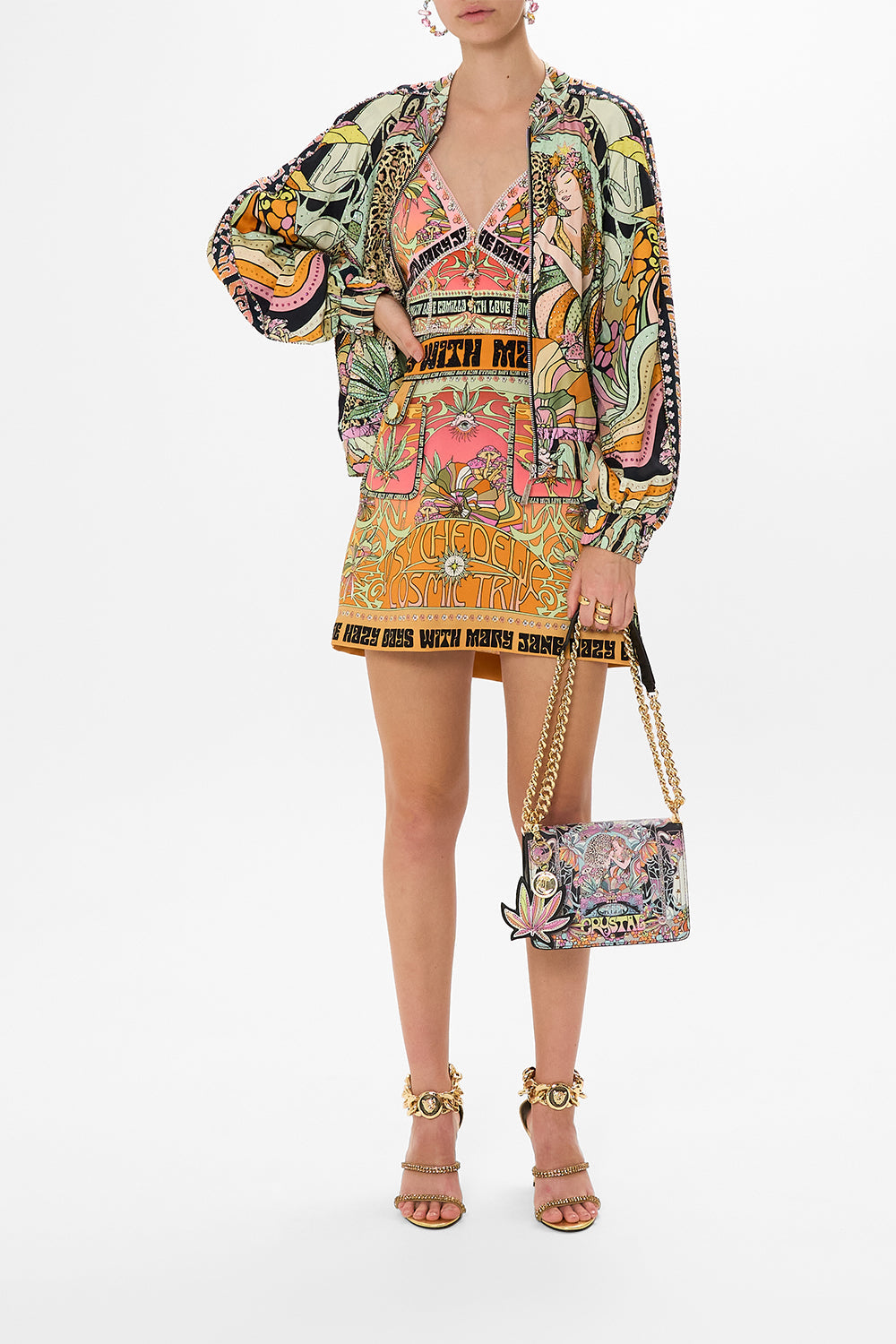 CAMILLA cross body bag in Day Trippin print