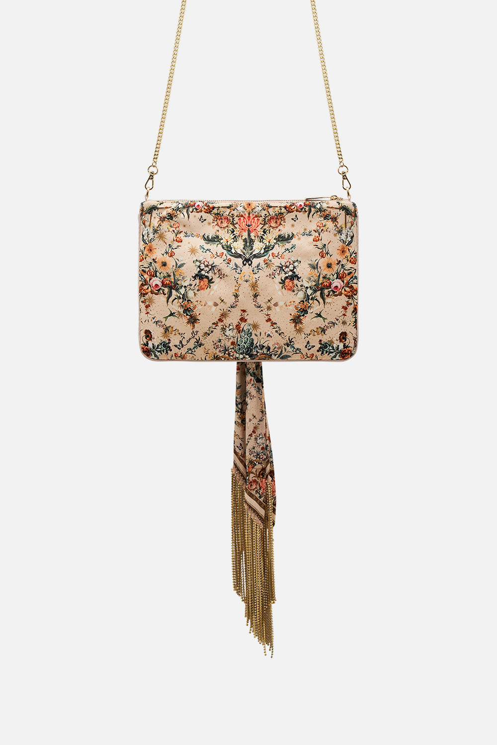 CAMILLA silk scarf in Rose Garden Revolution print