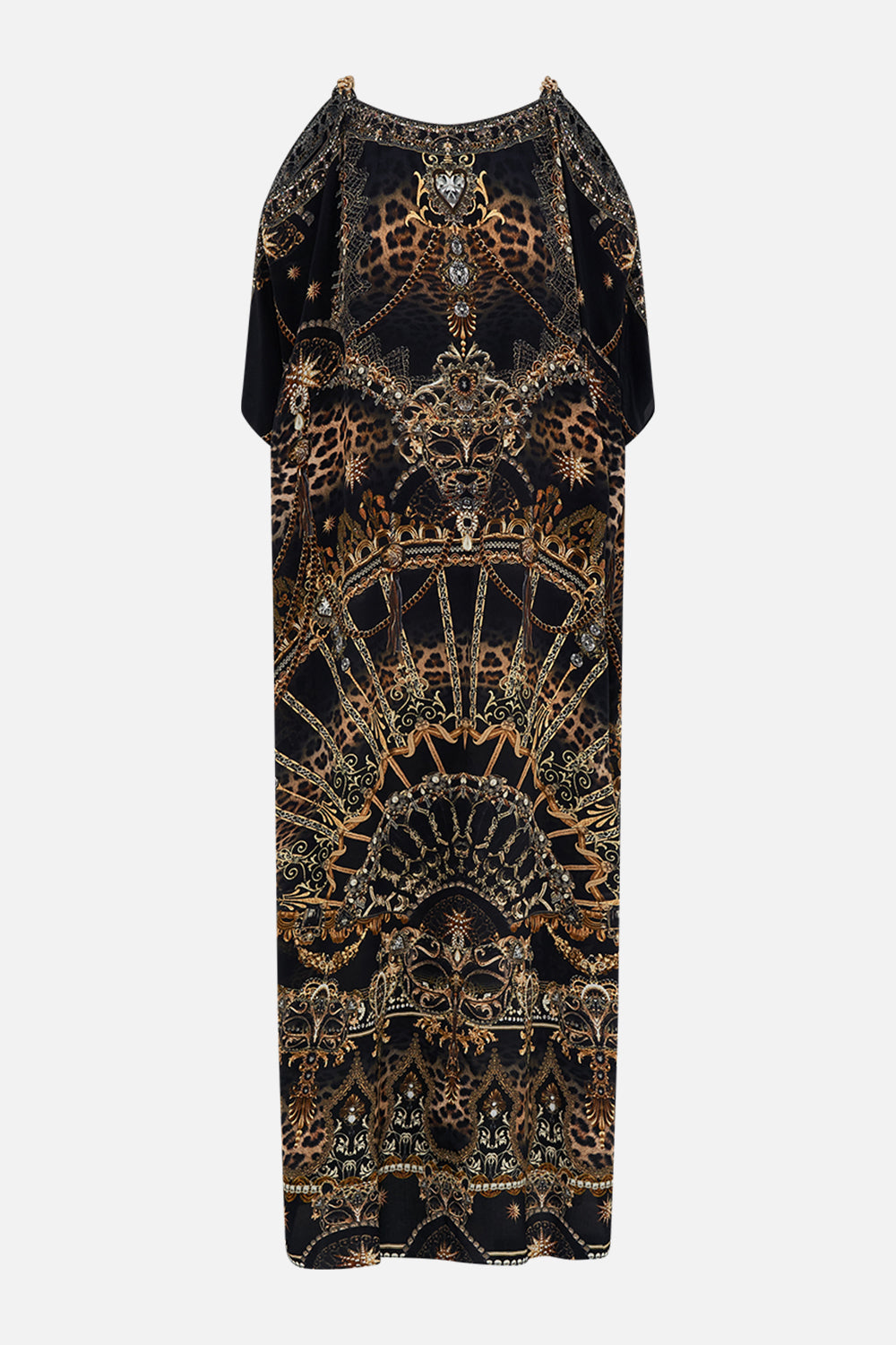 CAMILLA kaftan with hardware in masked Moonlight print