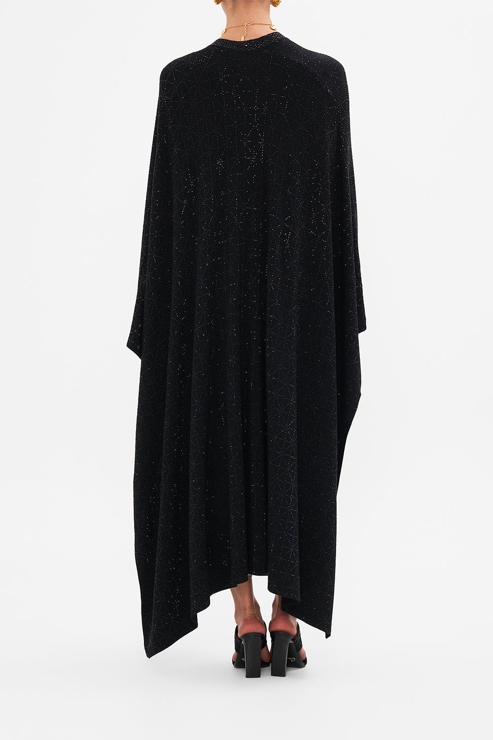 Back view of model wearing CAMILLA emebllished layer in Florence Field Day