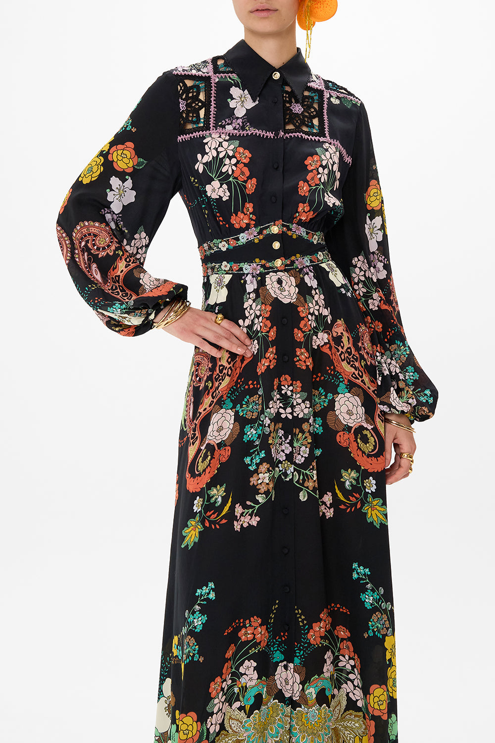 CAMILLA maxi dress in We Wore Folklore print