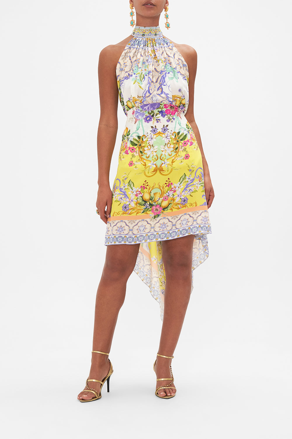 TIE NECK LONG DRESS CATERINA SPRITZ