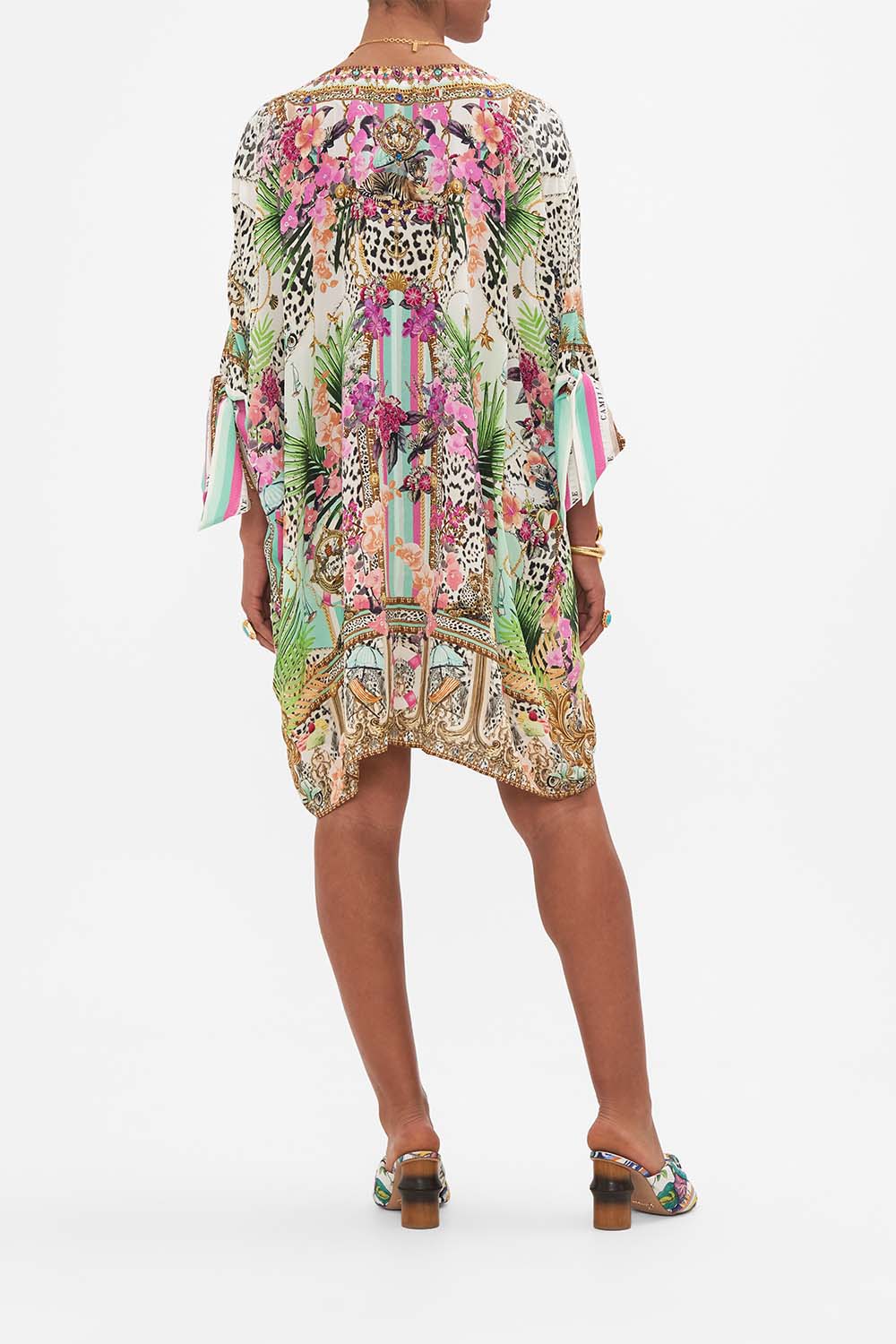 TIE SLEEVE SHORT V NECK KAFTAN DEAR AMORE MIO