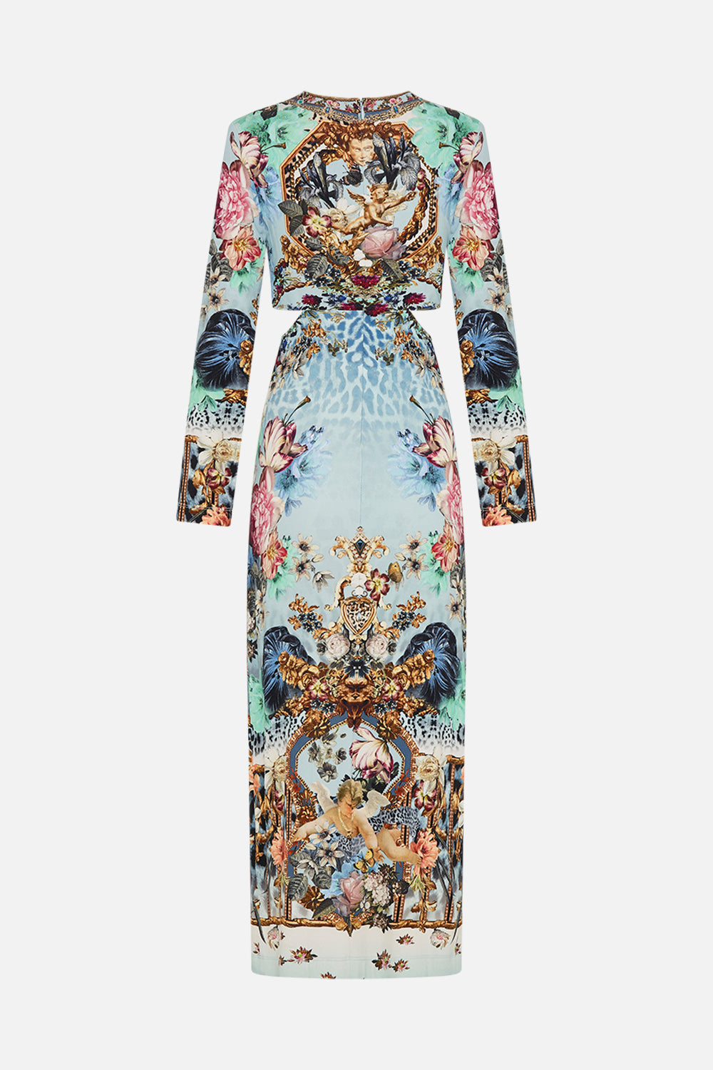 CUT OUT JERSEY DRESS WITH HARDWARE LETTERS TO LEO