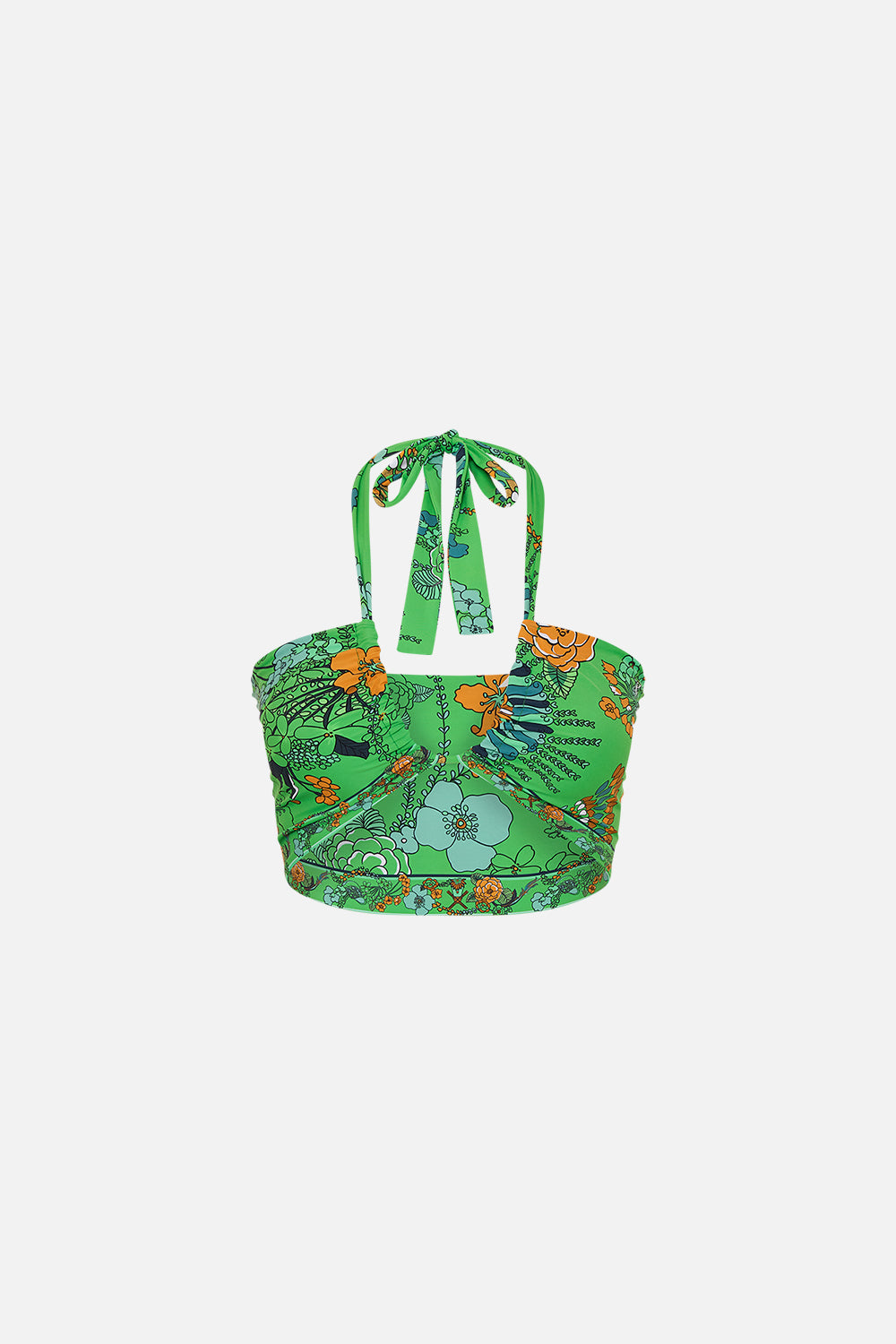 CAMILLA green halter top in Good Vibes Generation
