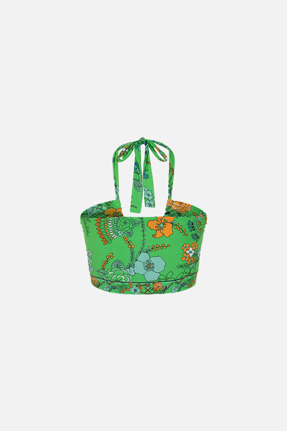 CAMILLA green halter top in Good Vibes Generation