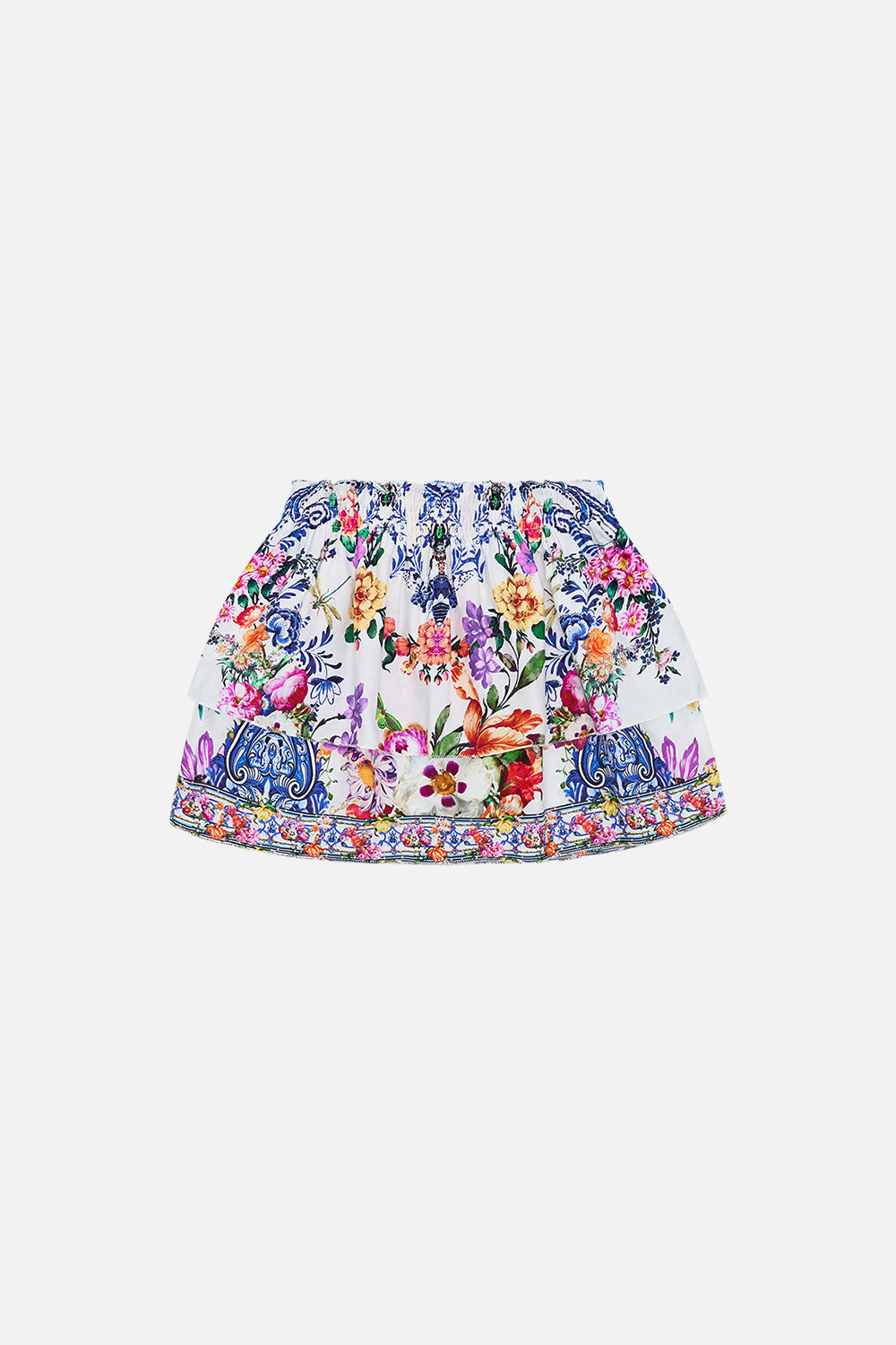 Back view of Milla By CAMILLA kids mini skirt in Dutch is Life print