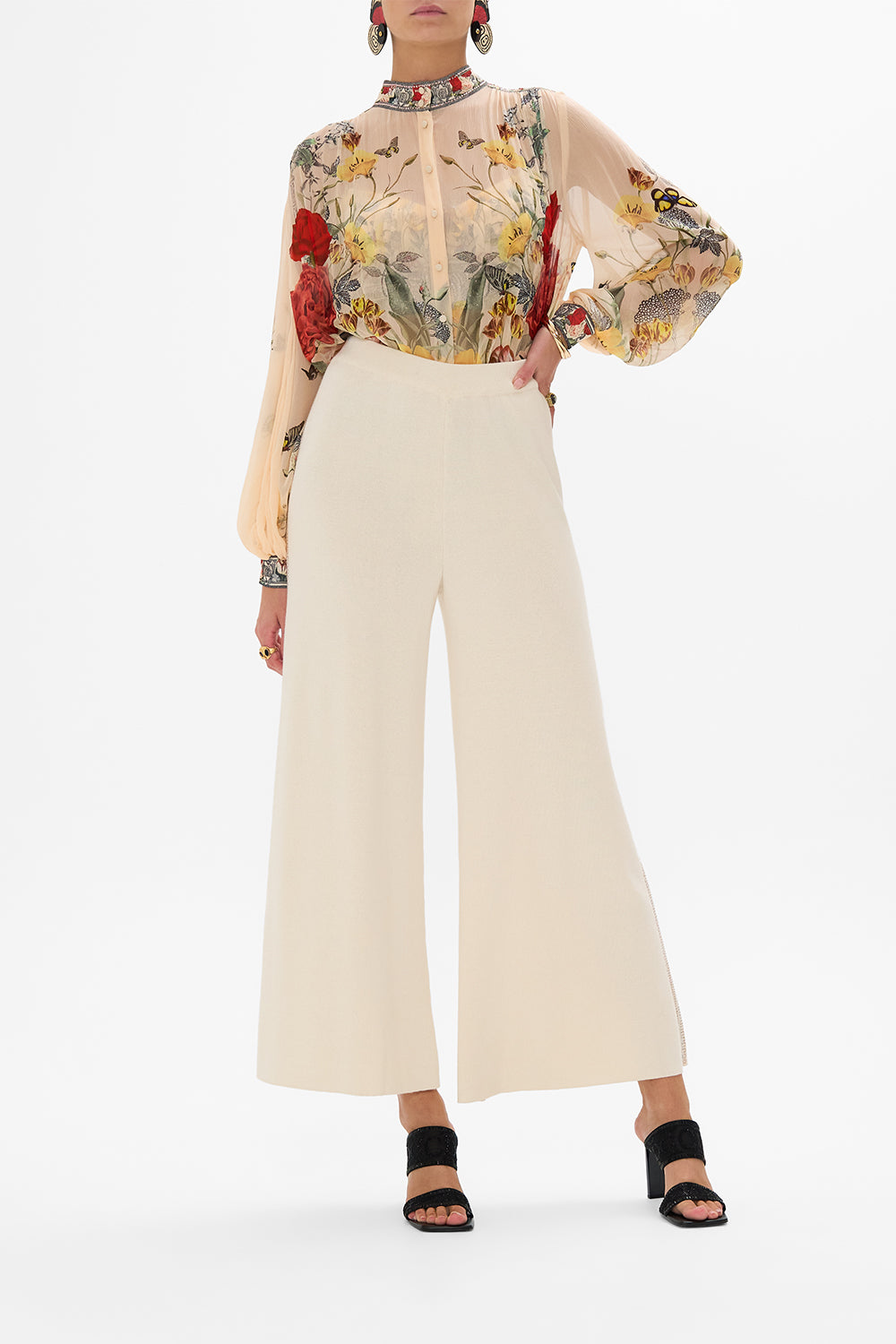 CAMILLA floral tiered bodice dress in Stitched in Time print.