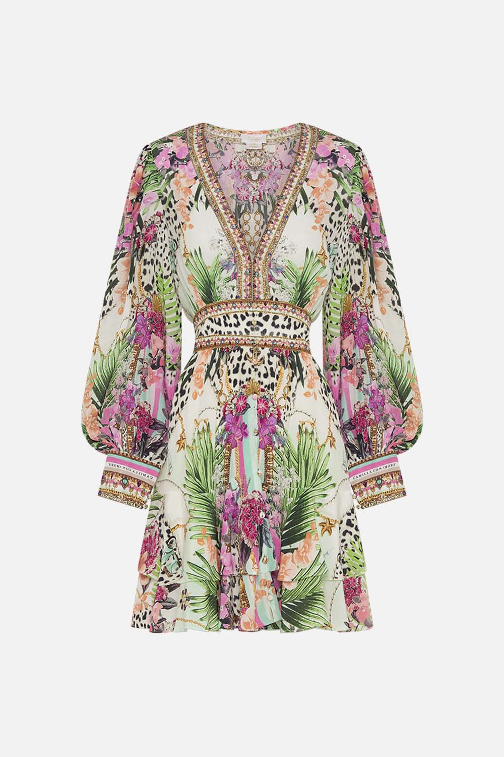 BUTTON FRONT FRILL DRESS DEAR AMORE MIO