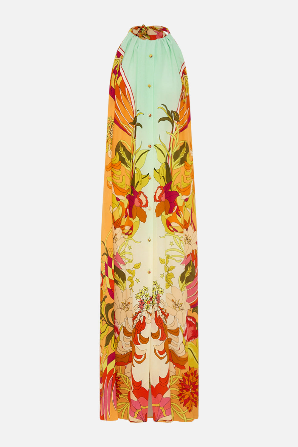 CAMILLA Floral Button Front Opening Dress in The Flower Child Society