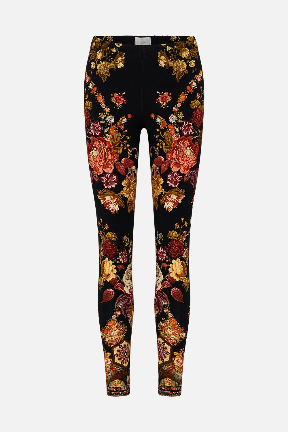 CAMILLA floral leggings in Stitched In Time print.