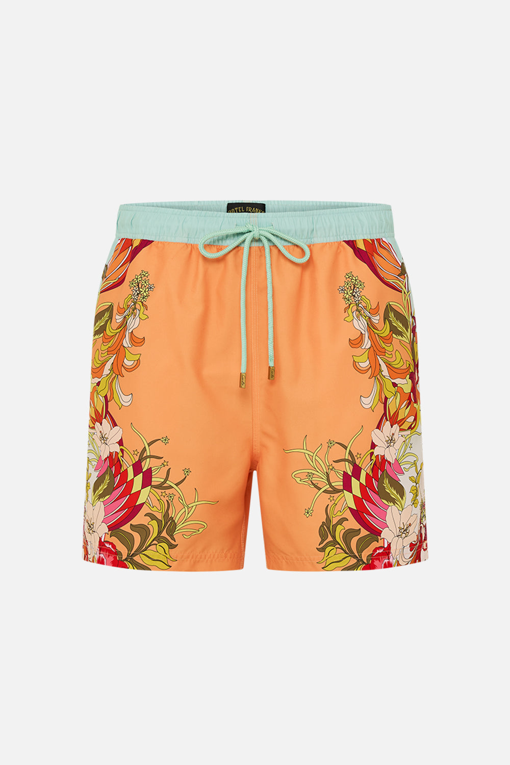 Hotel Franks by CAMILLA floral mid length boardshort in The Flower Child Society