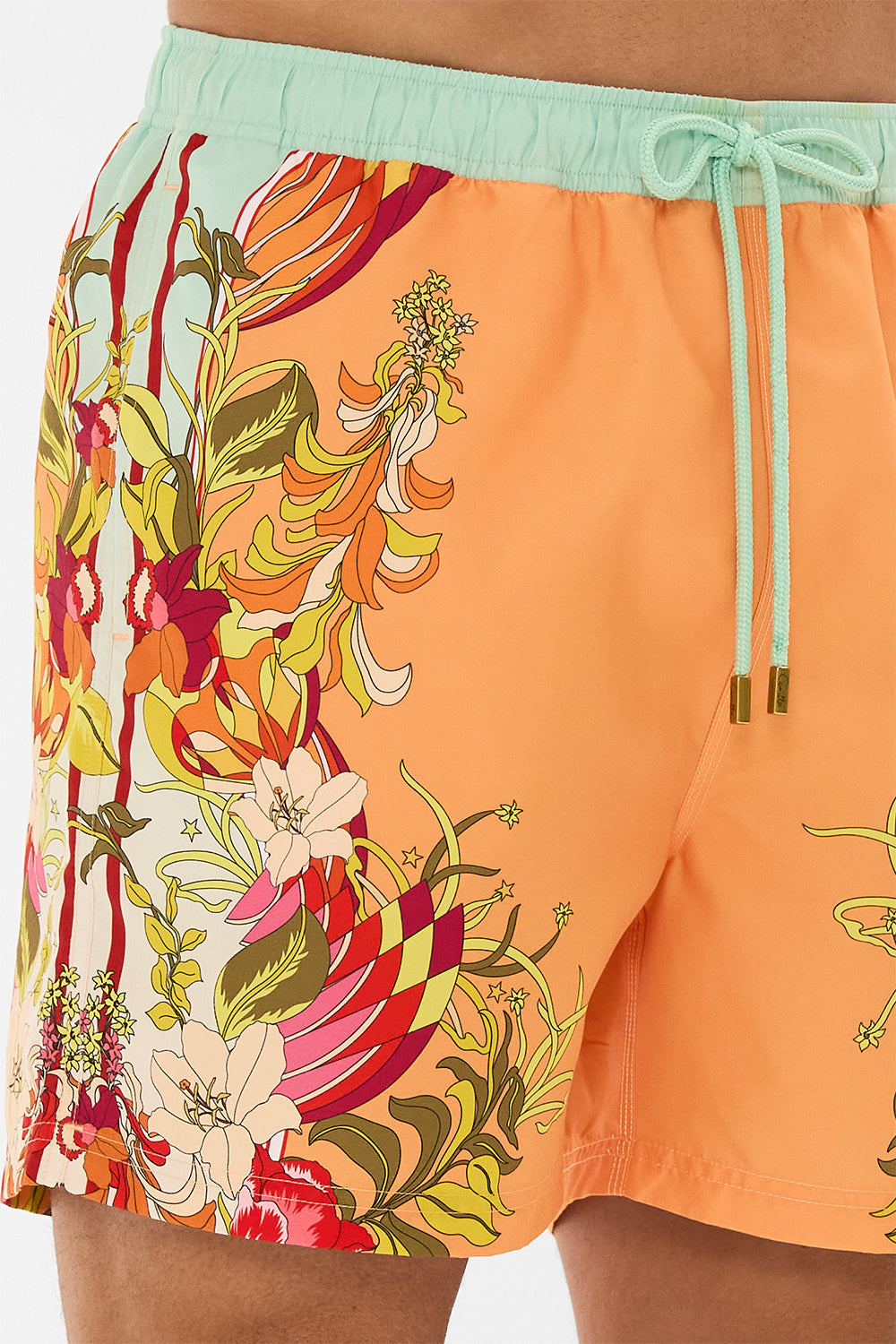 Hotel Franks by CAMILLA floral mid length boardshort in The Flower Child Society