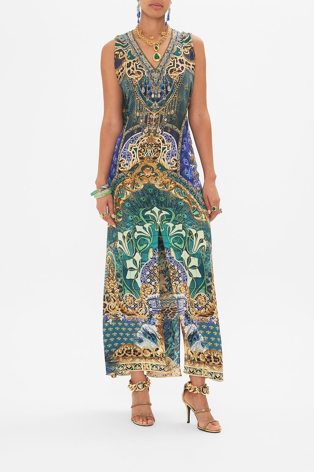 SLIM FIT KAFTAN WITH SPLIT FAN DANCE