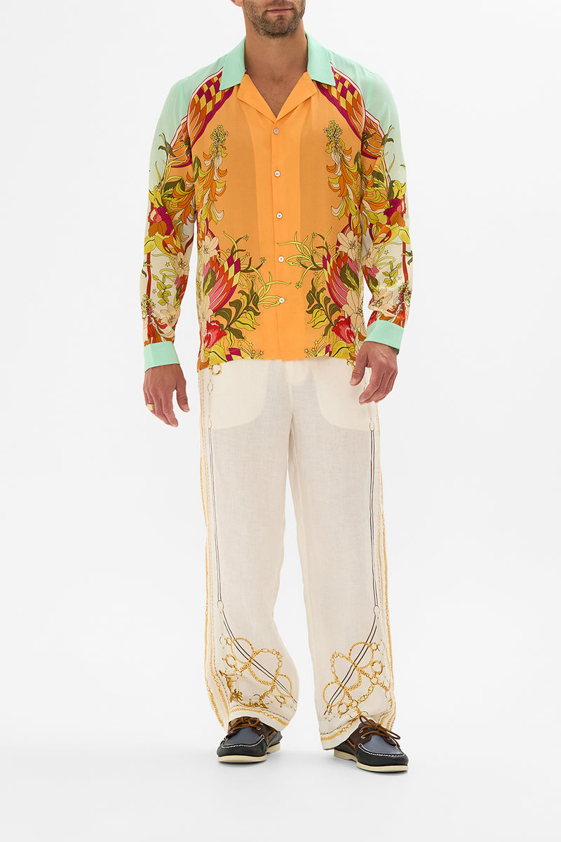 LONG SLEEVE CAMP COLLARED SHIRT FLAMENCO FOLKLORE