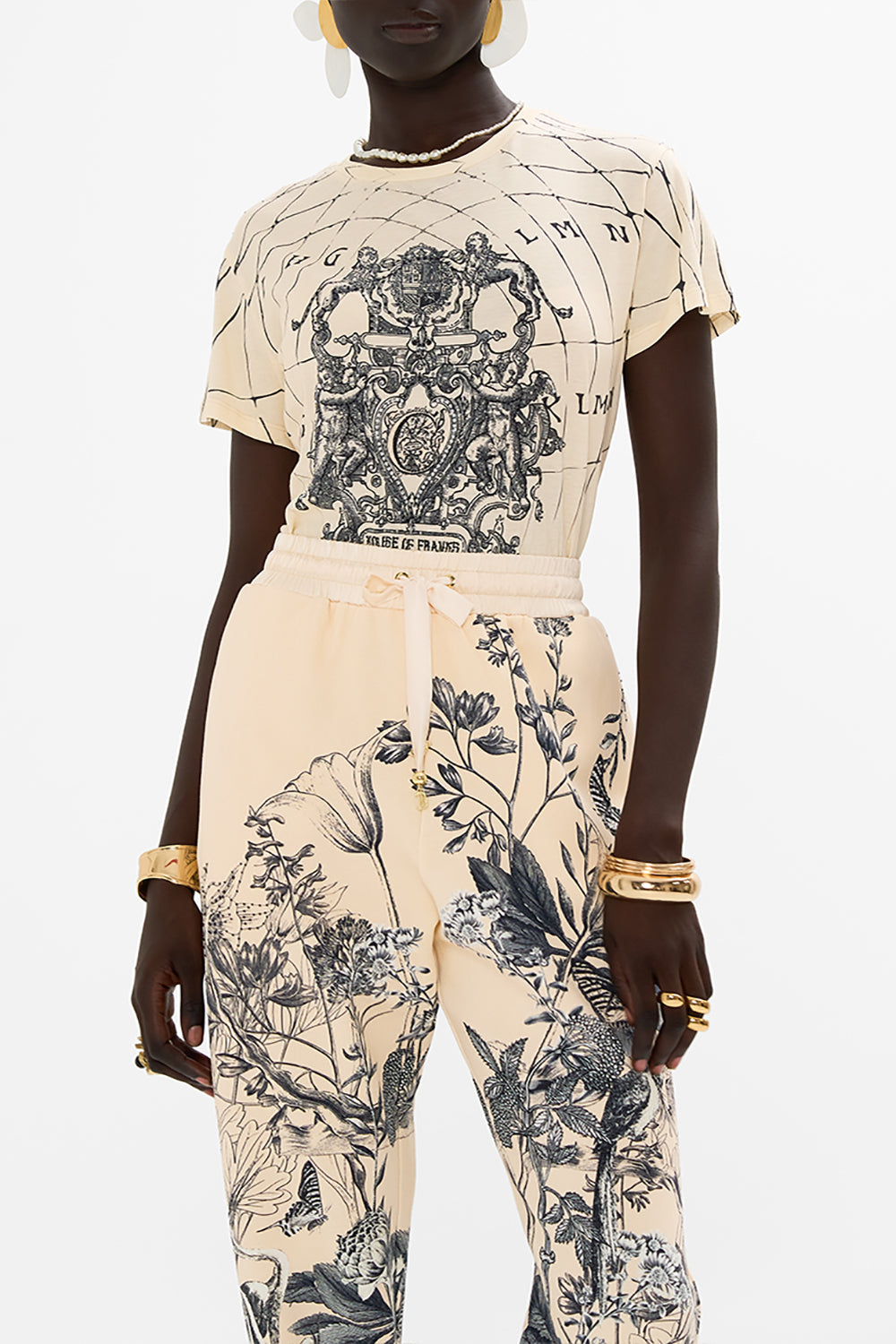 CAMILLA embellished t shirt in Etched Into Eternity print