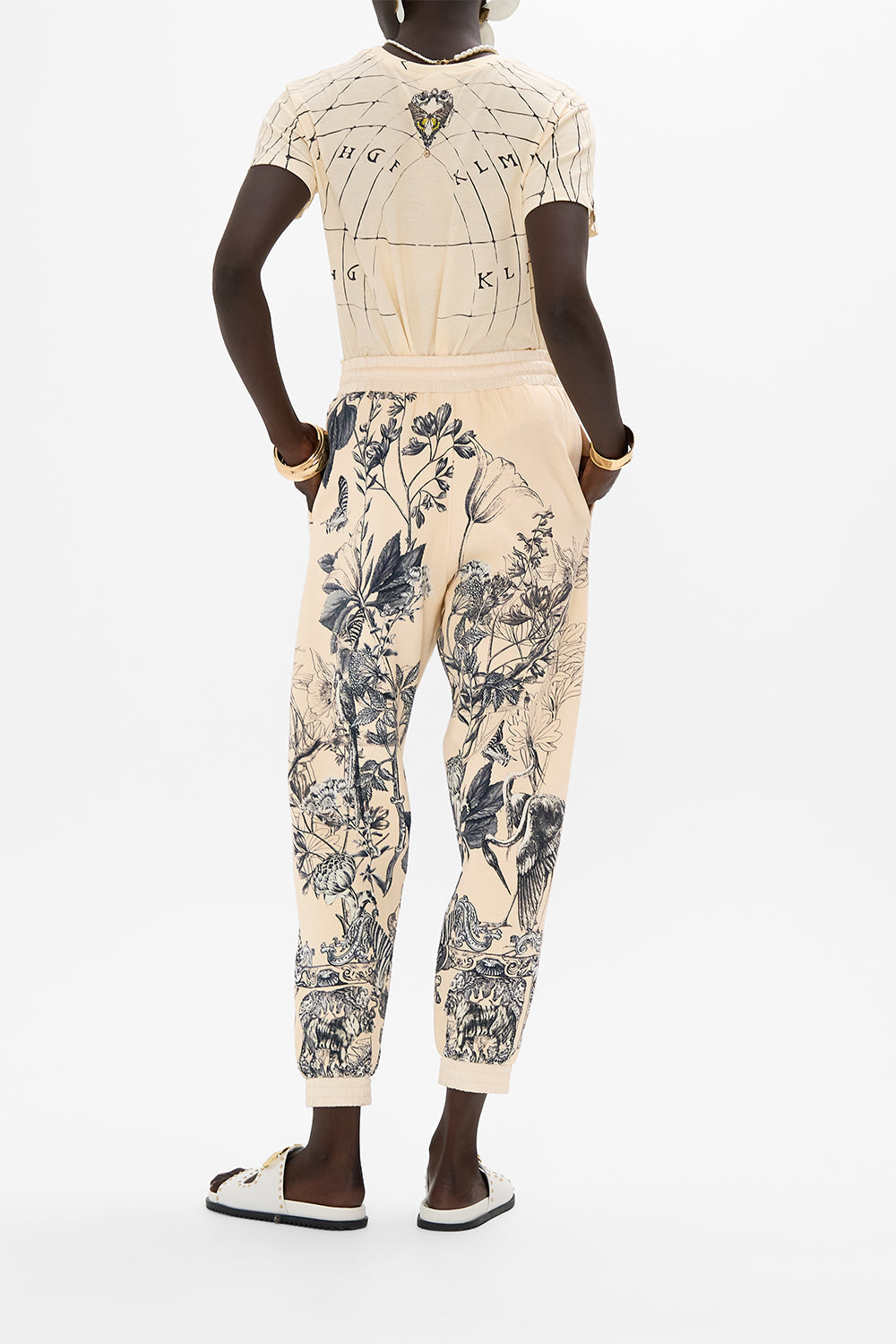 CAMILLA multi luxury track pants in Etched Into Eternity print