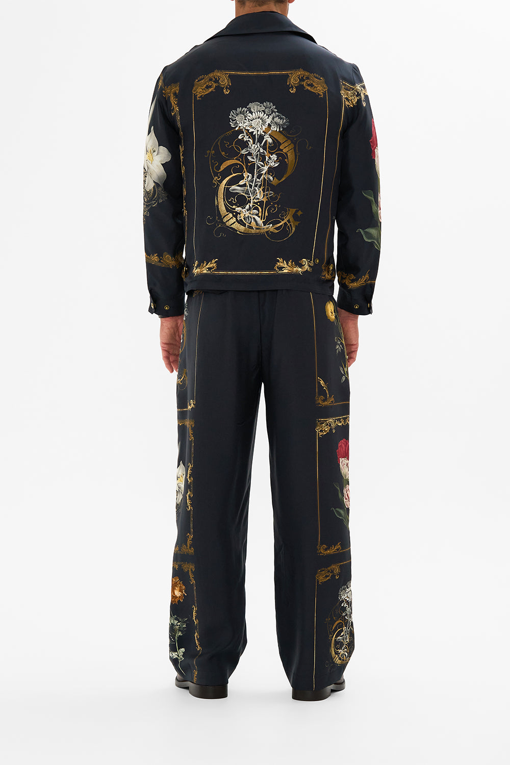 CAMILLA floral cropped zip through jacket in Magic in the Manuscripts