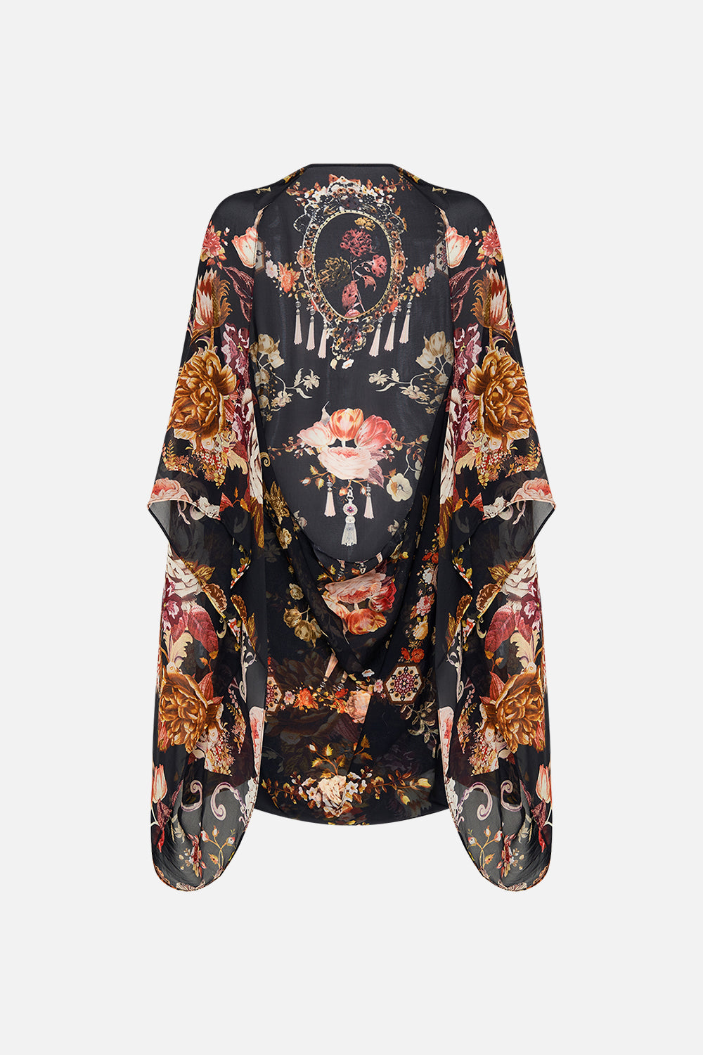 CAMILLA Floral Silk Shrug in Stitched in Time print