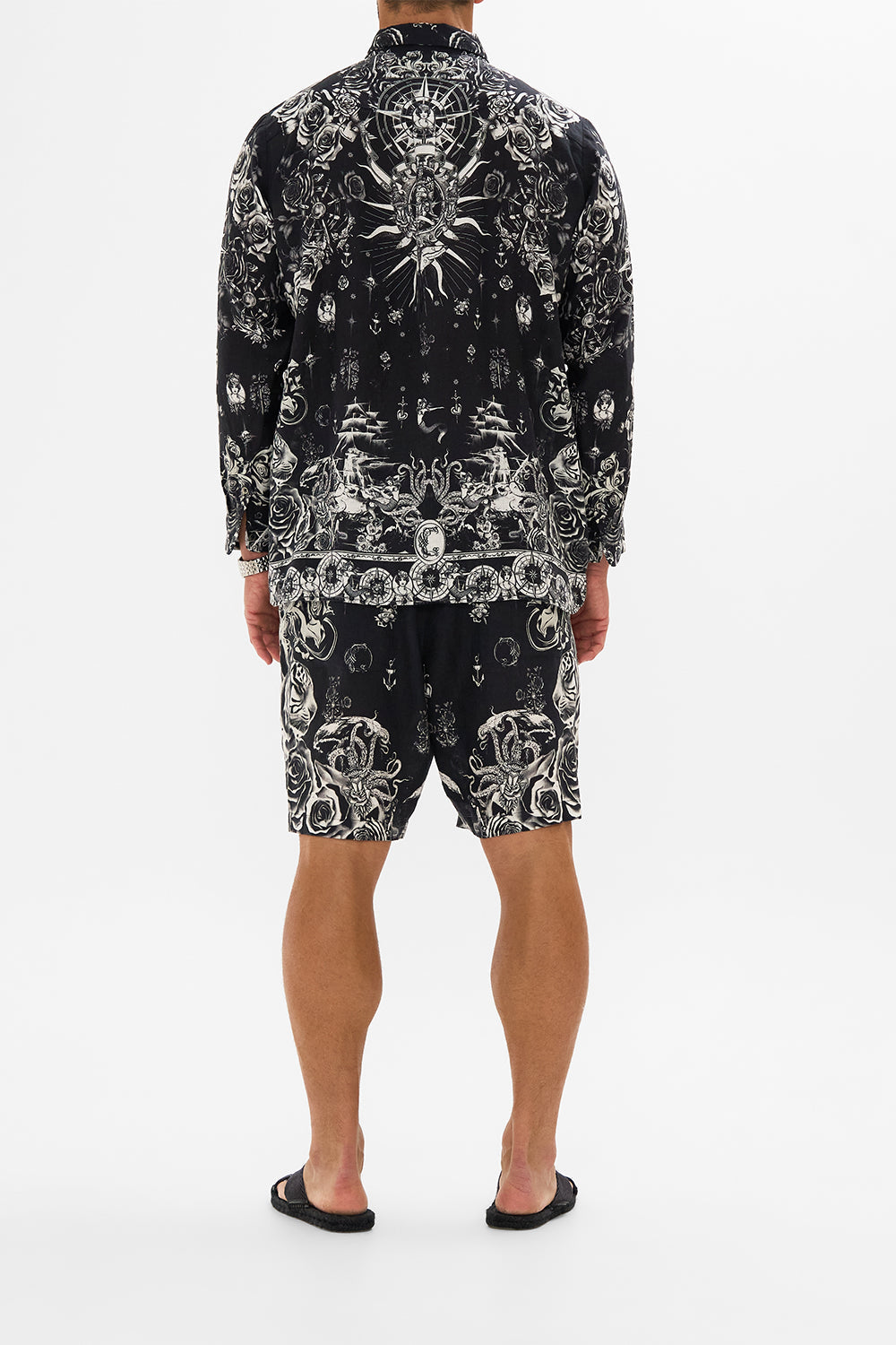 MENS HALF PLACKET TUNIC SHIRT TALES OF TATTOO