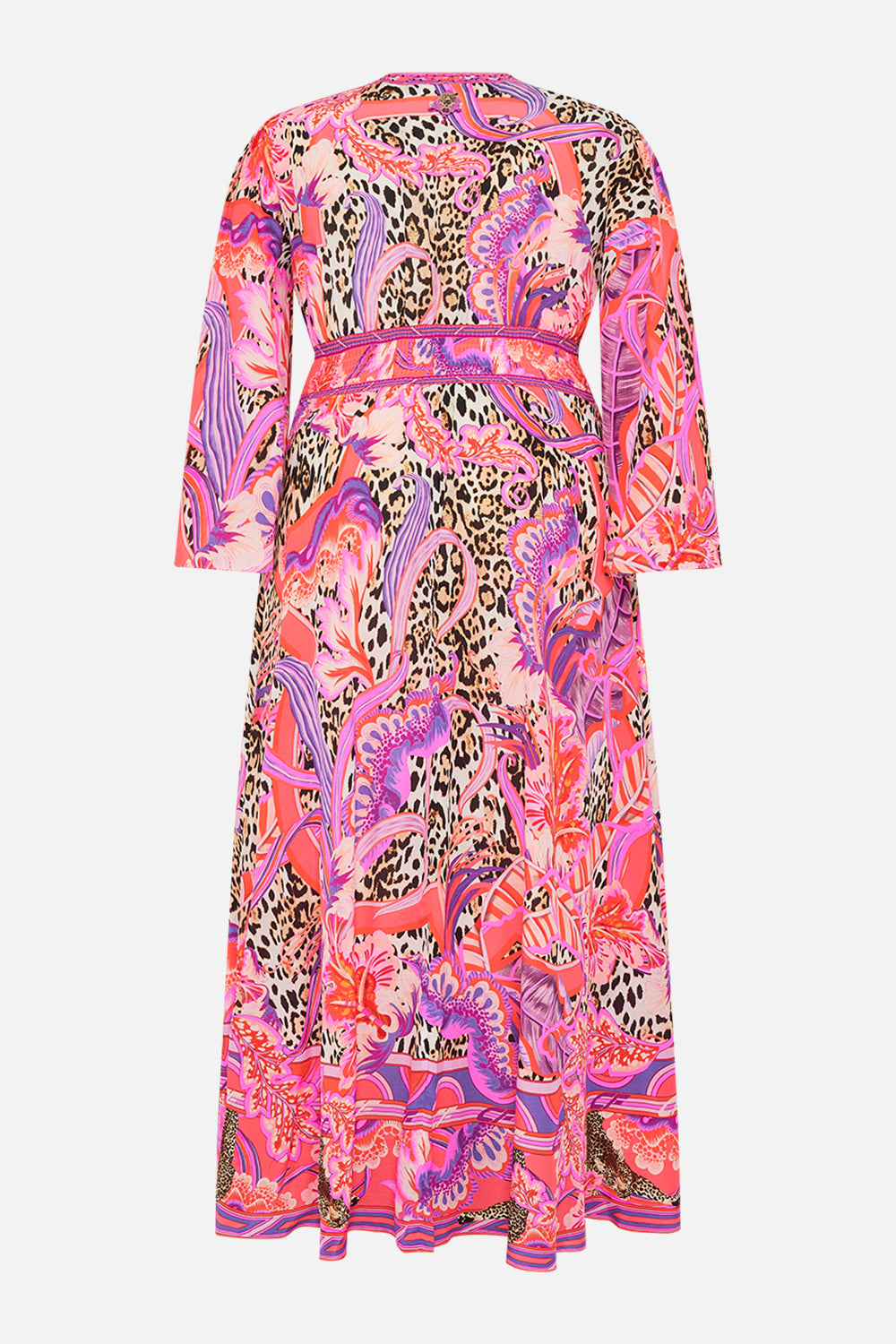 KIMONO SLEEVE DRESS WITH SHIRRING DETAIL VIOLA VINTAGE