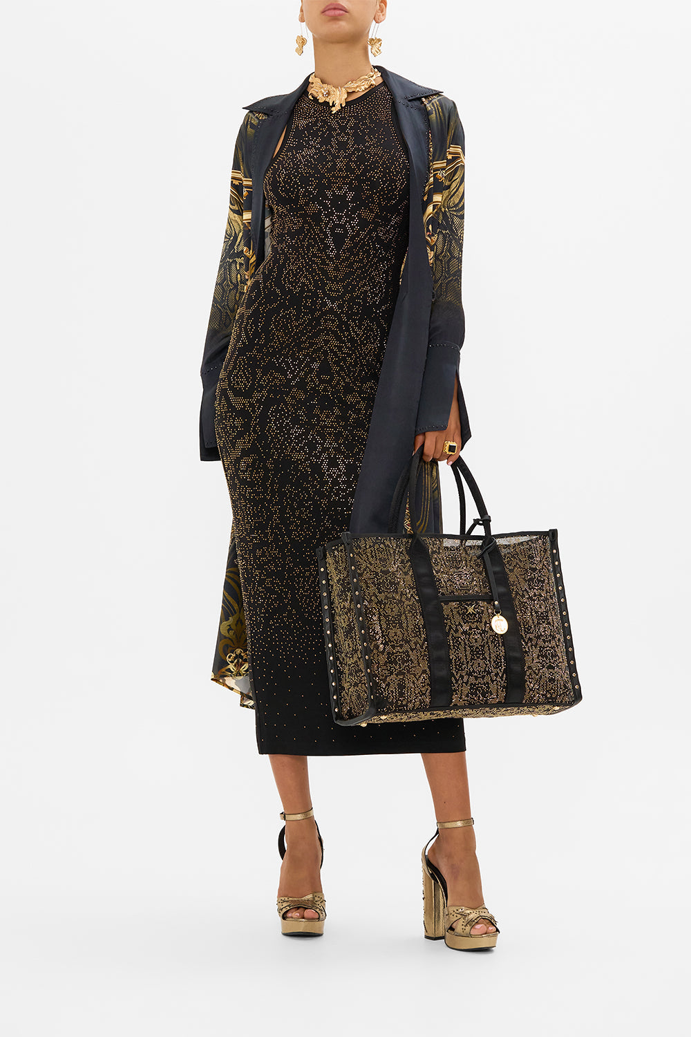 CAMILA black tote bag