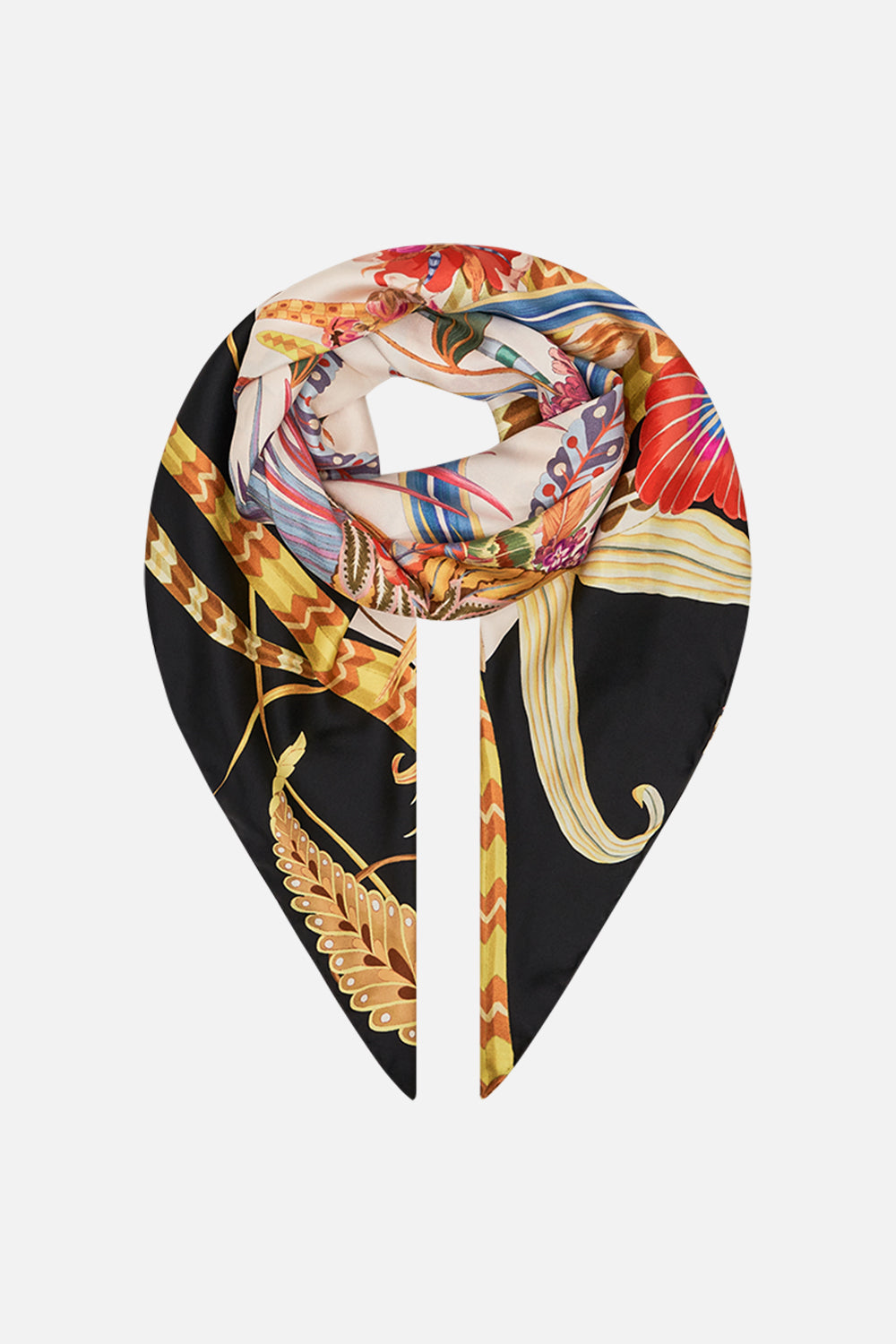 CAMILLA silk scarf in Sunflowers On My Mind print