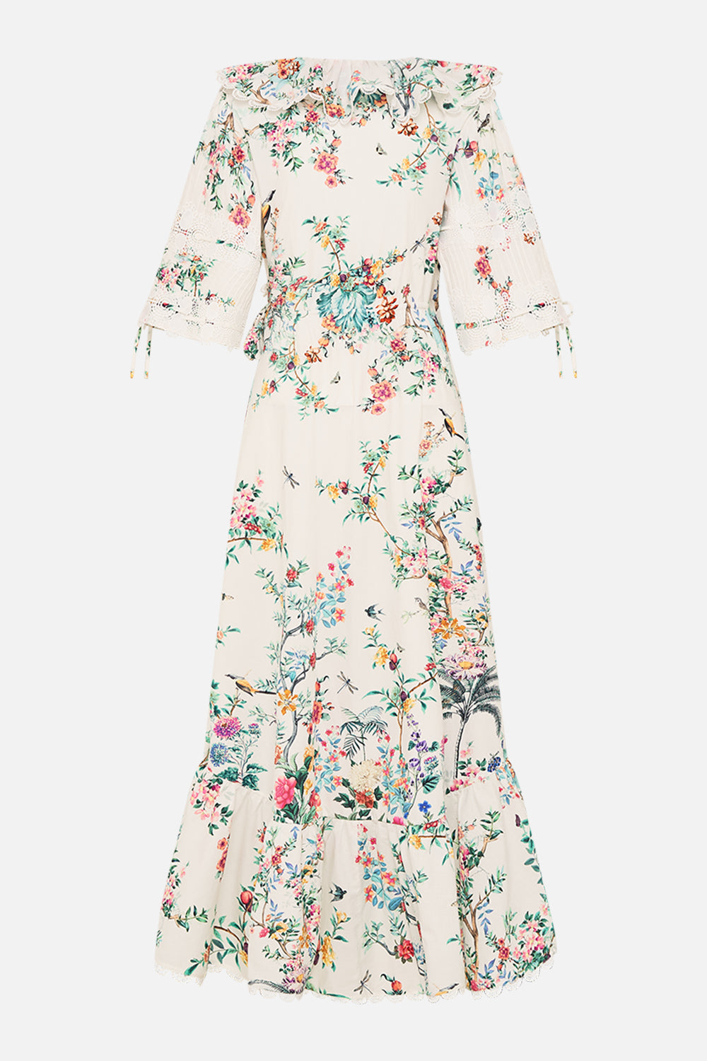 CAMILLA maxi wrap dress in Plumes And Parterres print