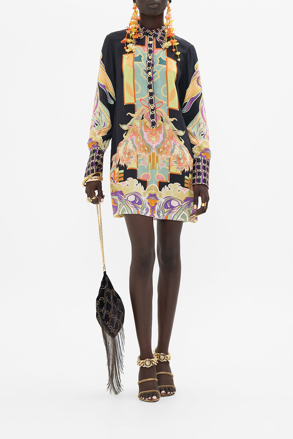 CAMILLA shirt dress in Club Cinemania print