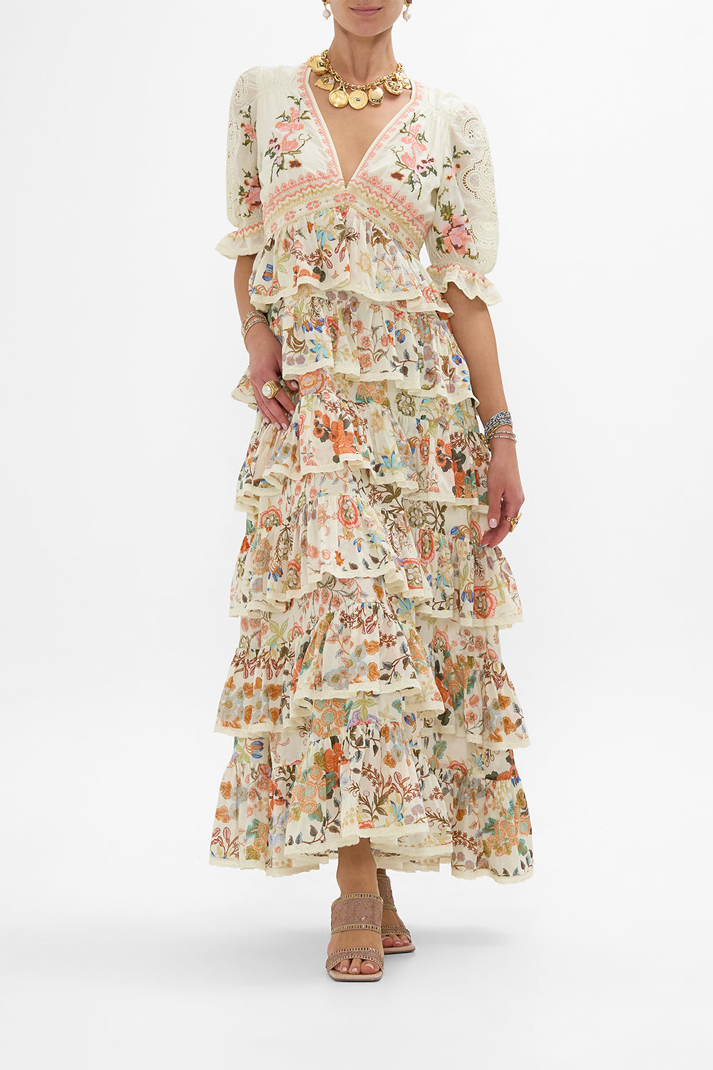 camilla dresses | Button Front Frill Dress Daisy Chains, S YELLOW | Daisy Chains soft stretch polyester and cotton blend with durable zip closure Camilla Women's Silk Shaped Waistband