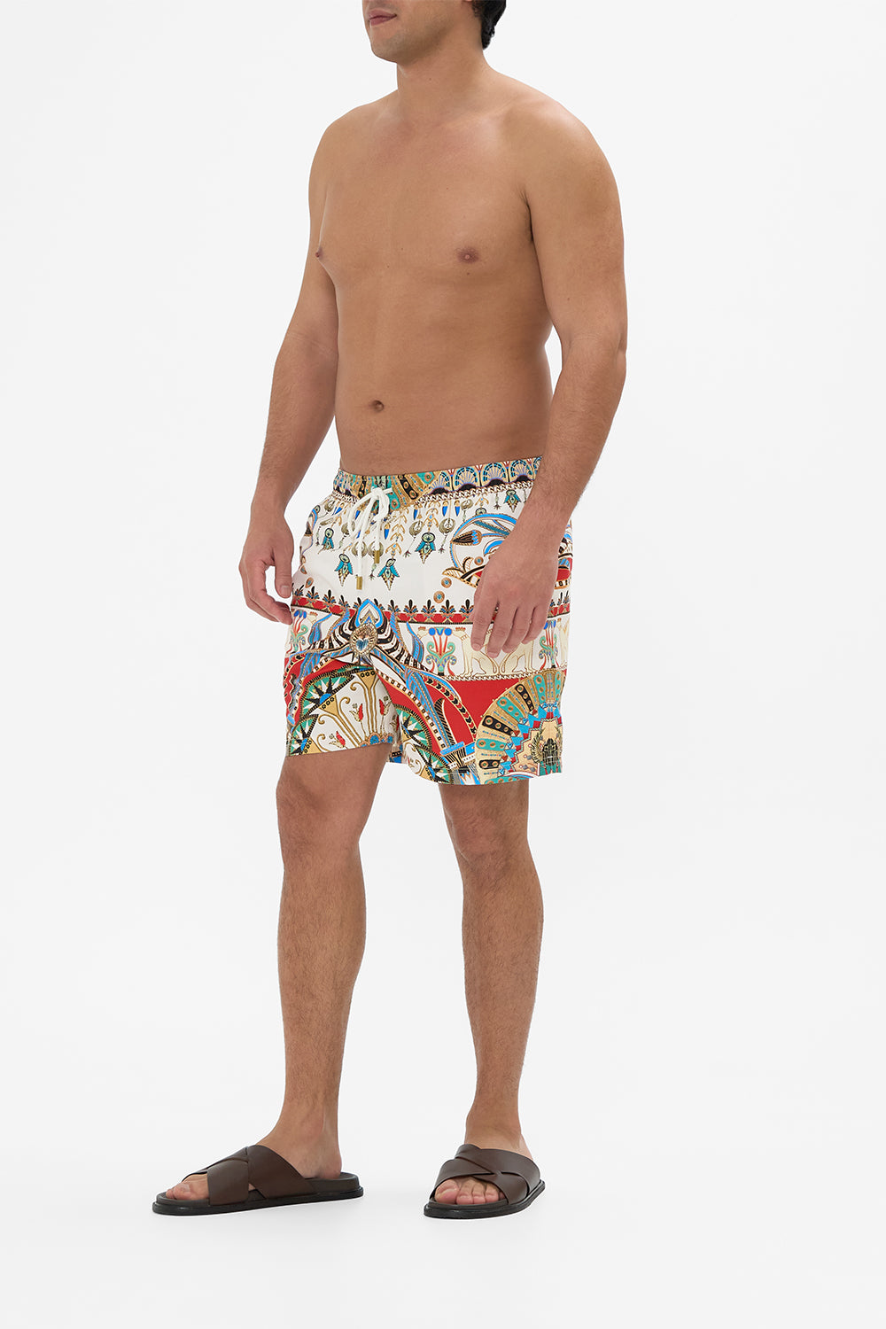 Hotel Franks By CAMILLA Black Mid-Length Boardshort in Valley Of The Queens print