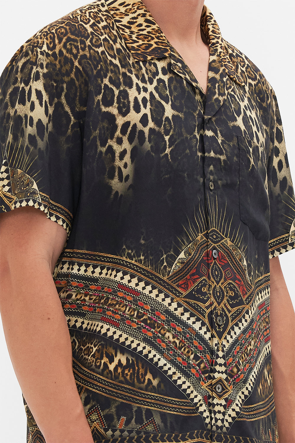 Hotel Franks By CAMILLA Short Sleeve Camp Collared Shirt in Pretty Fly For The Sinai Print.