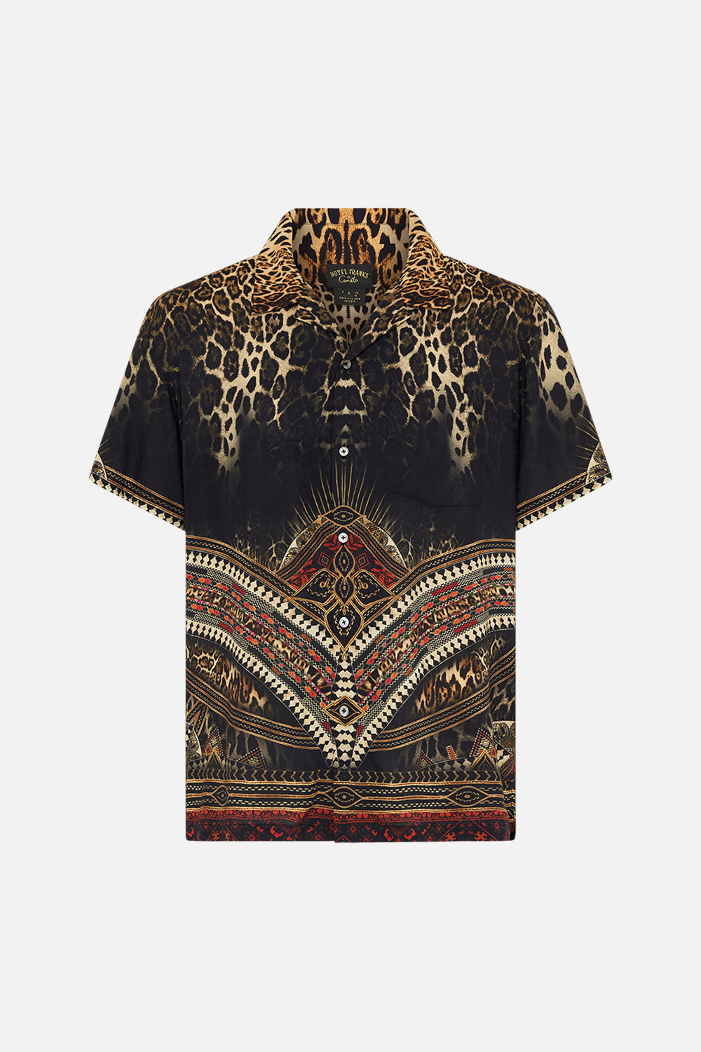 Hotel Franks By CAMILLA Short Sleeve Camp Collared Shirt in Pretty Fly For The Sinai Print.