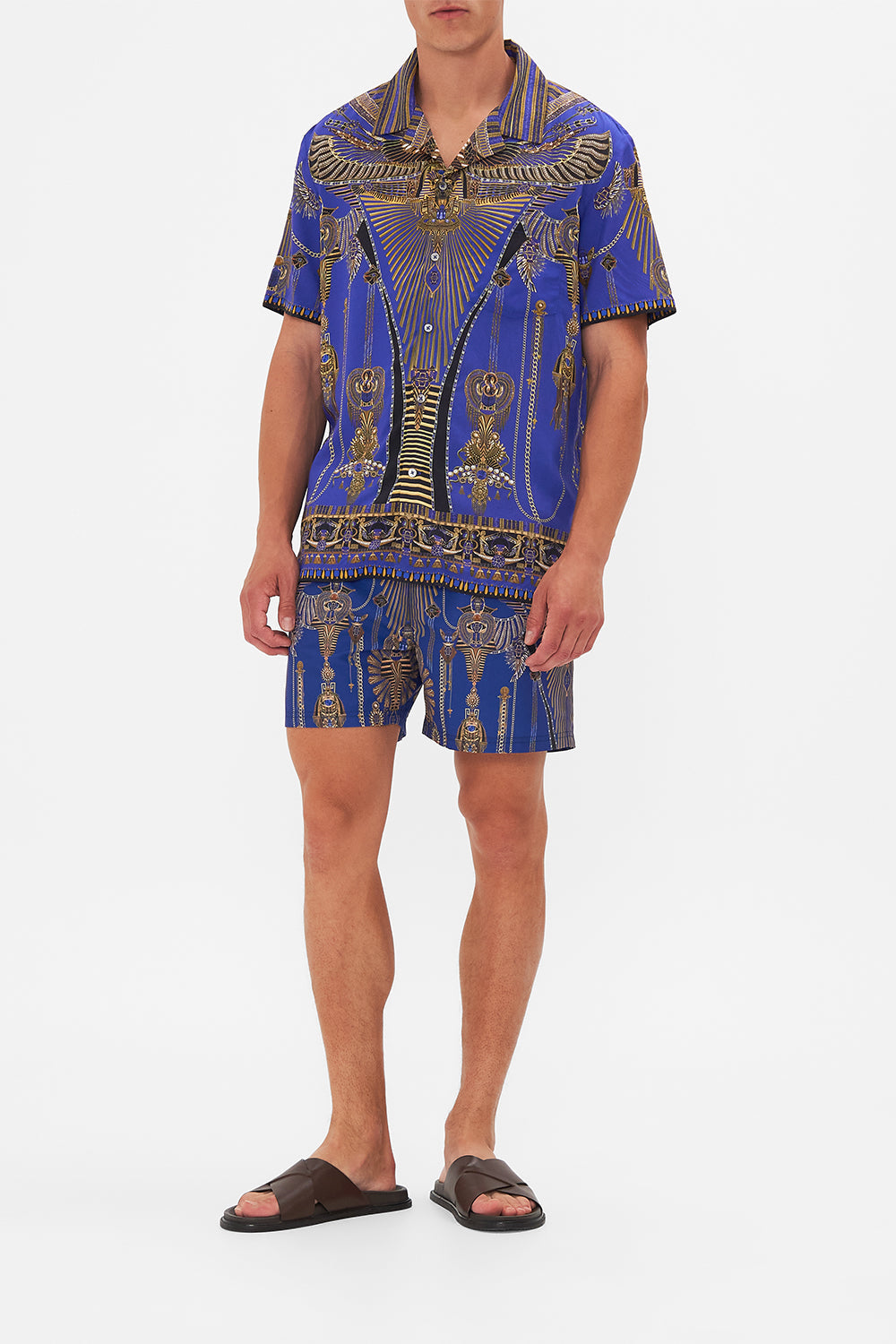 Hotel Franks By CAMILLA short sleeve camp collared shirt in My Fair Pharaoh print