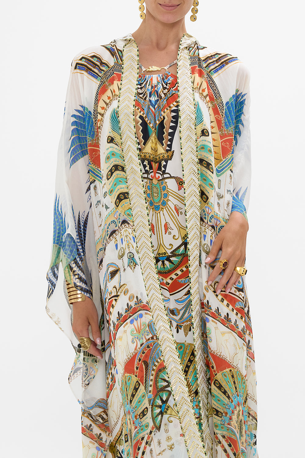CAMILLA Oversized Robe in Valley Of The Queens print